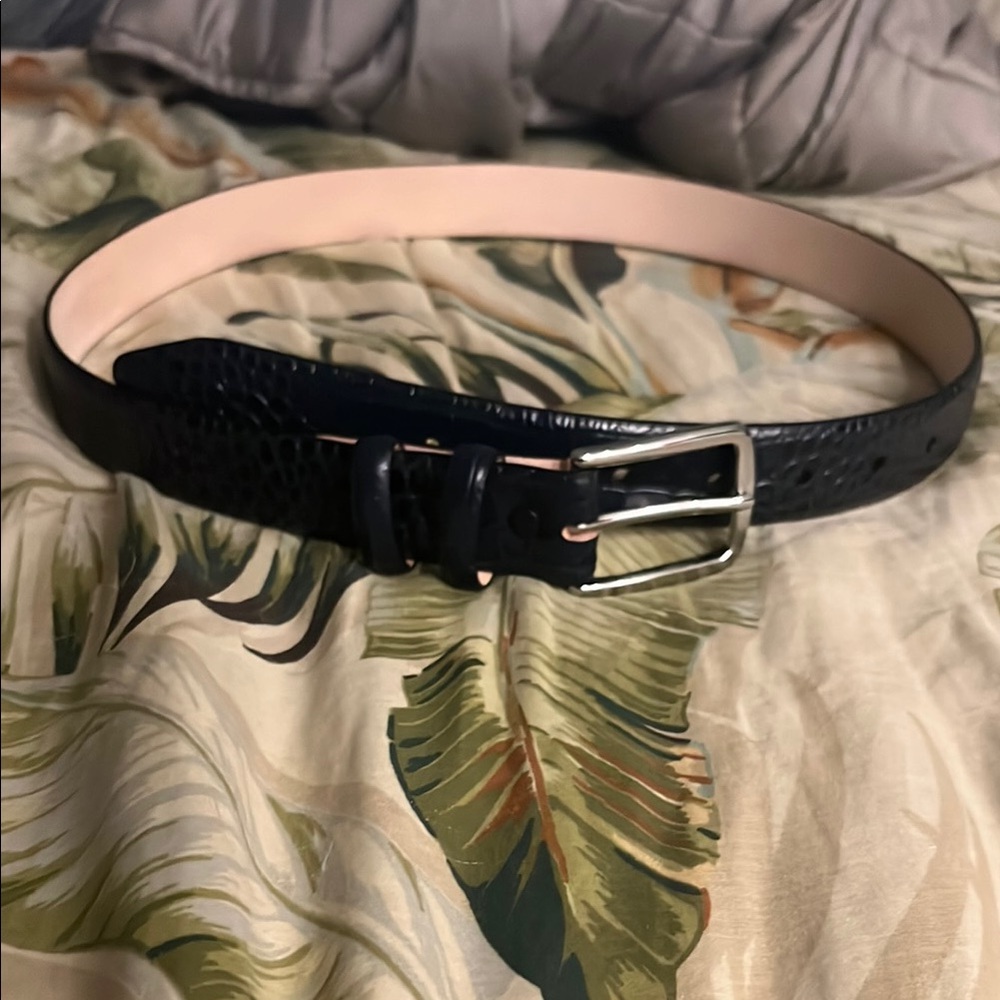 Blue crocodile belt. Size 34